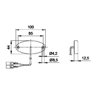 Jokon Zijreflectielamp LED oranje model opbouw