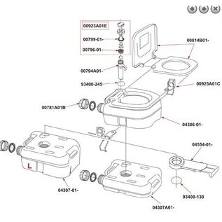 Fiamma  O-ring t.b.v. Schuif draagbaar toilet Bi-Pot