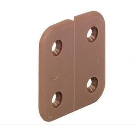 Scharnier kunststof bruin 4x4 cm  á 4 stuks