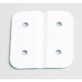 Scharnier kunststof wit 4x4 cm  á 4 stuks