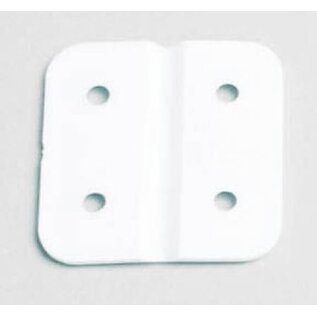 Scharnier kunststof wit 4x4 cm á 4 stuks