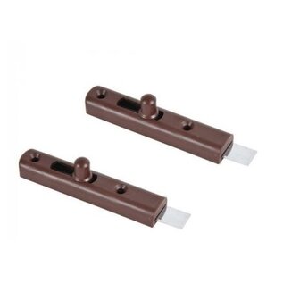 Vergrendelschuif bruin recht á 2 stuks