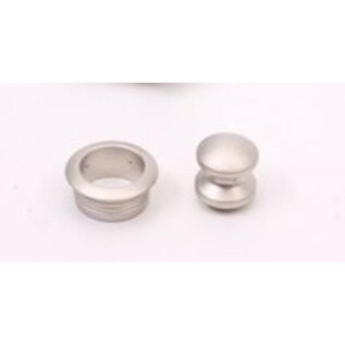 Push-lock mat zilver mini á 2 st