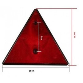 Driehoek reflector rood