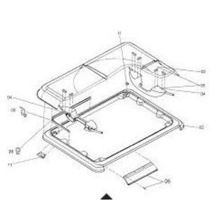 Dometic Glas voor hef/kanteldak HEKI 1