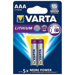 Varta Batterijen AAA Micro - Lithium Professioneel - 2 Stuks