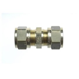 Knelkoppeling recht messing