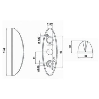 Jokon  Zijmakeringslicht rood/ wit