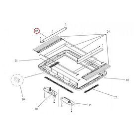 Dometic Midi Heki Afdekkap Binnenkader Creme/Wit