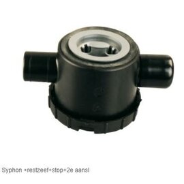 Reich Sifon + restzeef met 2 aansluitingen