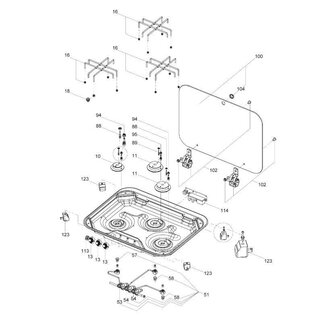 Dometic  Glasplaat PI8023