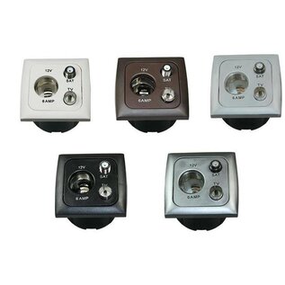 Crusader Wandcontactdoos 12 V + ANT + Sat