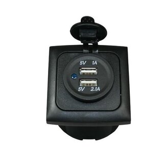 Crusader USB Contactdoos Dubbel