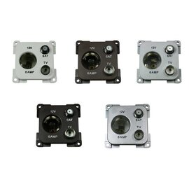 Crusader Contactdoos 12V + Ant + Sat