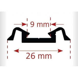 Afdeklijst Aluminium 26 mm Zilver