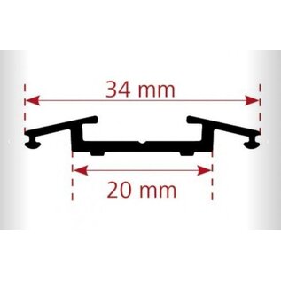 Afdeklijst Aluminium 34 mm
