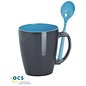 Gimex Greyline Türkis Beker met lepel 4st