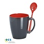 Gimex Greyline Red Beker met lepel 4st