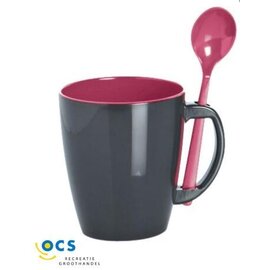 Gimex Greyline BlackBerry Beker met lepel 4st