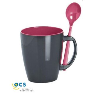 Gimex Greyline BlackBerry Beker met lepel 4st