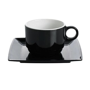 Gimex Quadrato Zwart/Wit Kop en schotel 2st