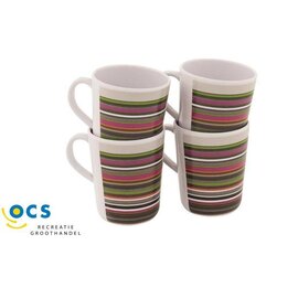 Outwell Blossom Mokken Set 4 Stuks Magnolia Red