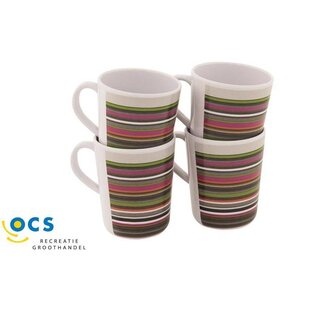 Outwell Blossom Mokken Set 4 Stuks Magnolia Red