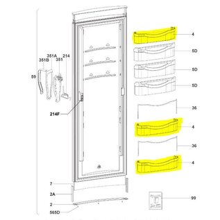 Dometic Deurbak Blauw RML8330 Hobby