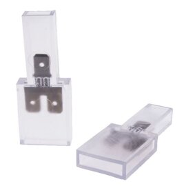 Doorverbindconnector 1/2 polig 6.3 x 0.8 mm