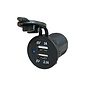 USB lader 1x1A + 1x2.1A, inclusief moer en afdekkapje
