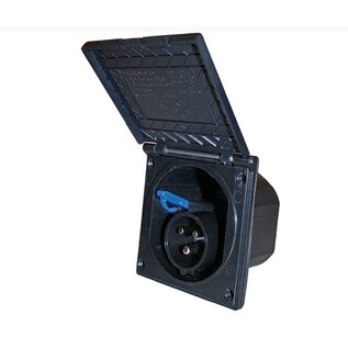 Crusader Wandcontact doos CEE zwart