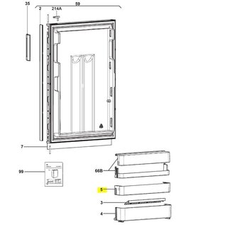 Dometic Dometic Deurbak Midden RM85XX