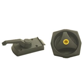 Deurslot zwart z / cilinder links