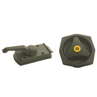 Deurslot zwart z / Cilinder links