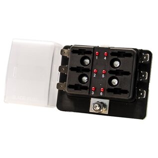 Zekering verdeelbox 6 weg LED defect aanduiding