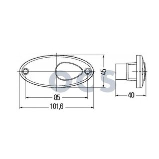 Hella Hella Zijmarkering met Reflector Ovaal