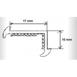 Onderlegrubber zwart 27 mm rol 45 meter