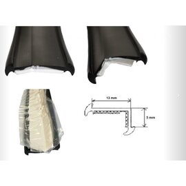 Onderlegrubber lijst  22 mm o.a. LMC per meter