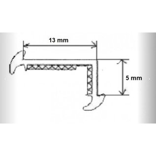 Onderlegrubber zwart 19 mm
