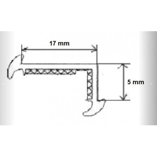 Onderlegrubber lijst grijs 29 mm rol 45 meter o.a Hobby, Fendt