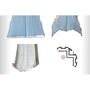 Onderlegrubber Grijs 65 mm  o.a knaus per meter