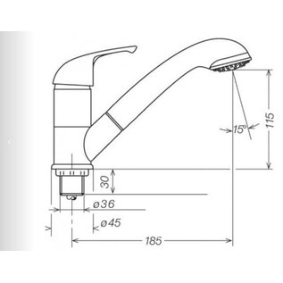 Reich Reich Mengkraan Carino met uittrekbare Julia Douchekop