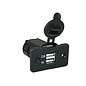 12 Volt USB lader inbouw, USB 1x 2.1A + 1x 1A.