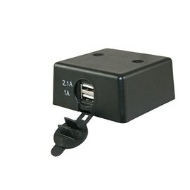 12 V USB lader opbouw met deksel