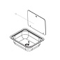 Dometic Dometic Glasplaat Spoelbak CE99