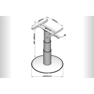 Ilse Tafelonderstel Vrijstaand 320-695 mm