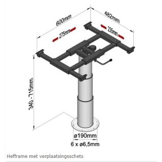 Ilse Ilse Tafelonderstel met Schuifmogelijkheid