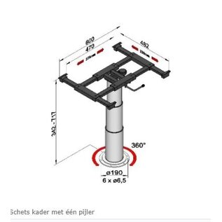 Ilse Ilse Tafelonderstel met Draai/Schuifmogelijkheid