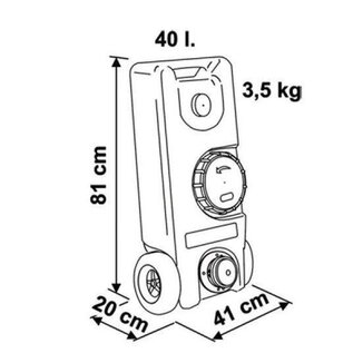 Fiamma Fiamma Vuilwatertank. Inhoud 40ltr.