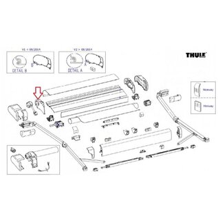 Thule Omnistor Thule 9200 Eindplaat Links